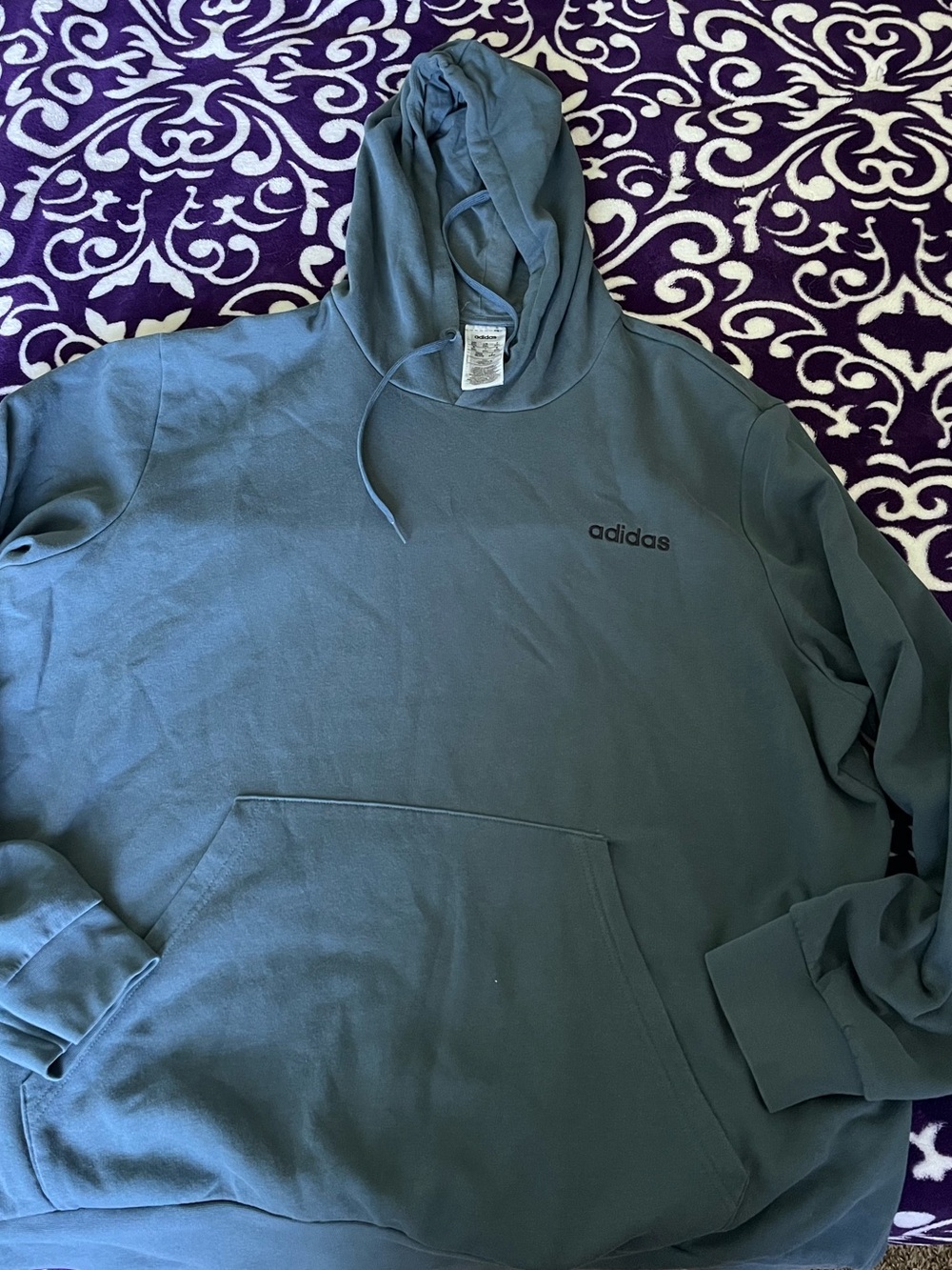 adidas Men's Slate Blue Pullover Hoodie